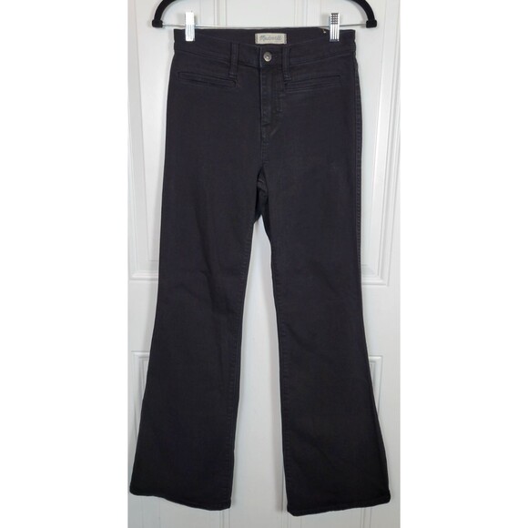 Madewell Flea Market Flare Jeans Size 26 Black Wash High-Rise - Picture 1 of 8